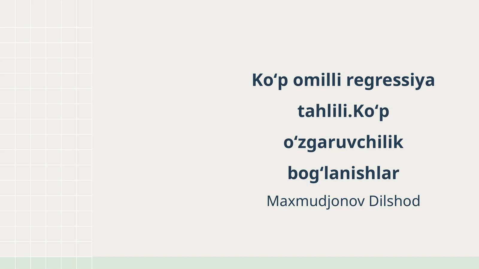 Koʻp omilli regressiya tahlili