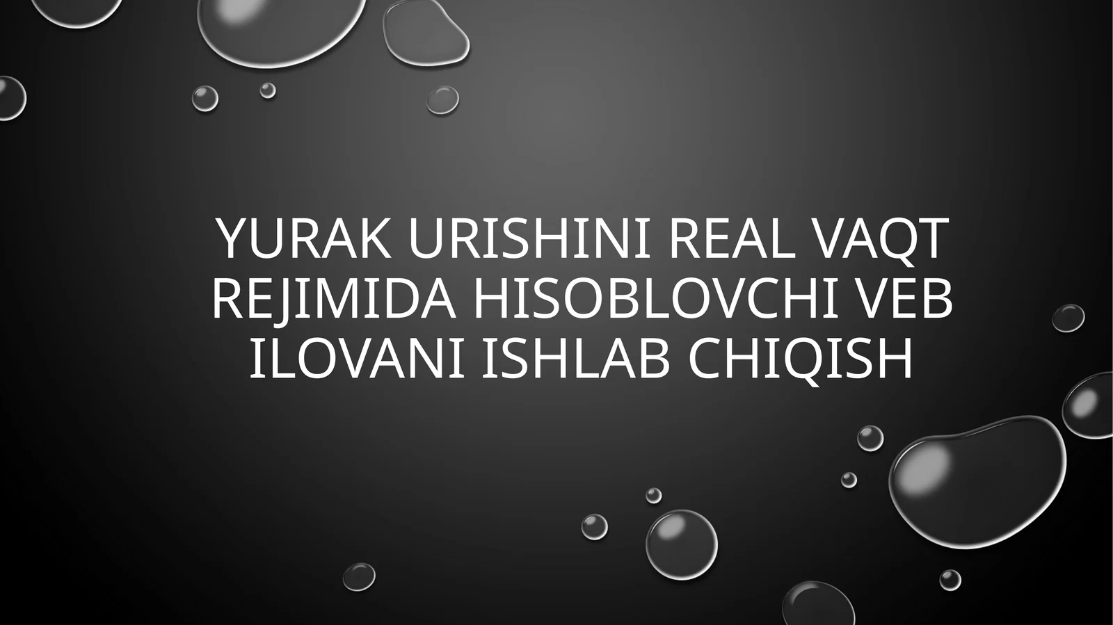 Yurak urishini real vaqt rejimida hisoblovchi vebsaytni ishlab chiqish