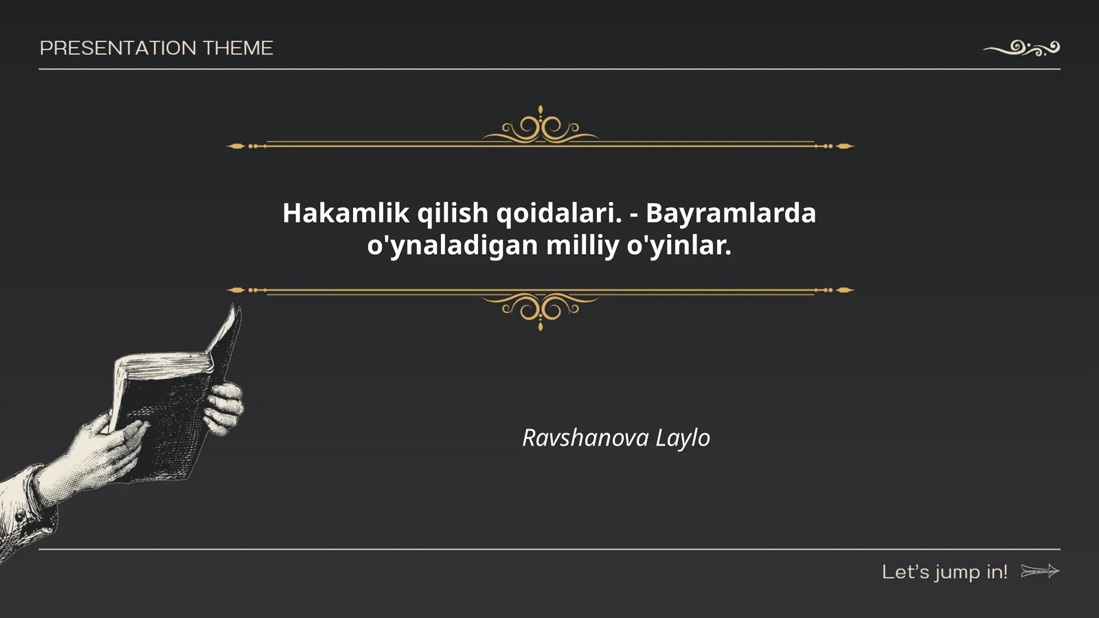 Hakamlik qilish qoidalari. - Bayramlarda o'ynaladigan milliy o'yinlar