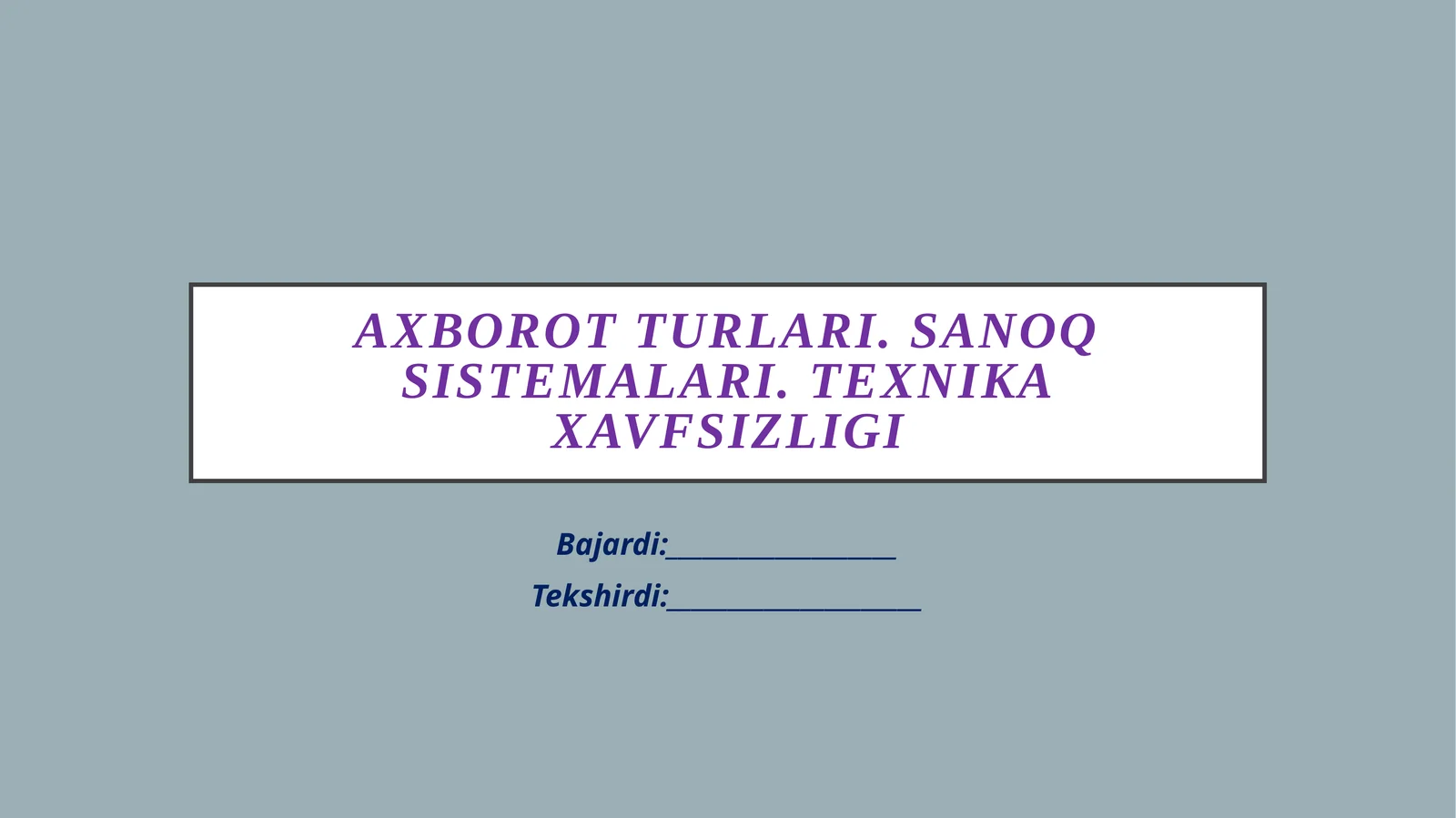 Axborotteхnologiyalari