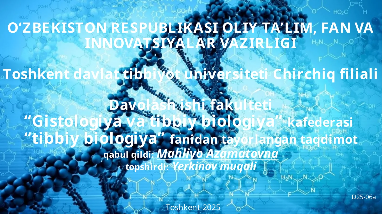 Odam genetikasining o‘rganish usullari: Sitogenetik.  Dermatoglifika.  Biokimyoviy. Prenatal diagnostika