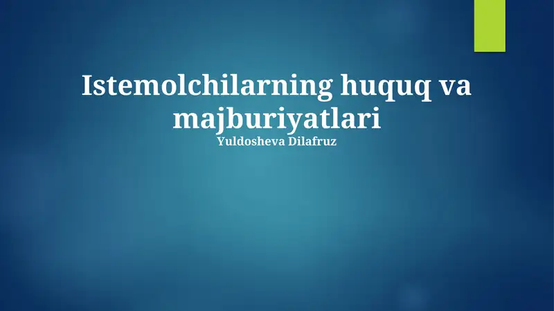 Истемолчиларнинг ҳуқуқ ва мажбуриятлари