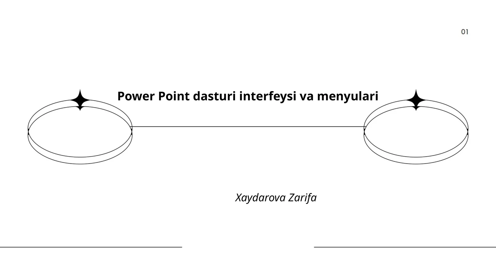 Power Point dasturi interfeysi va menyulari