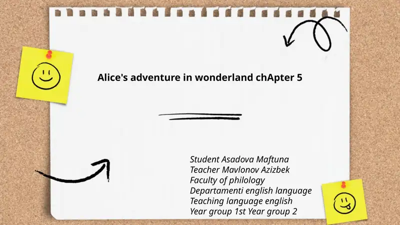 Alice's Adventure in Wonderland Chapter 5