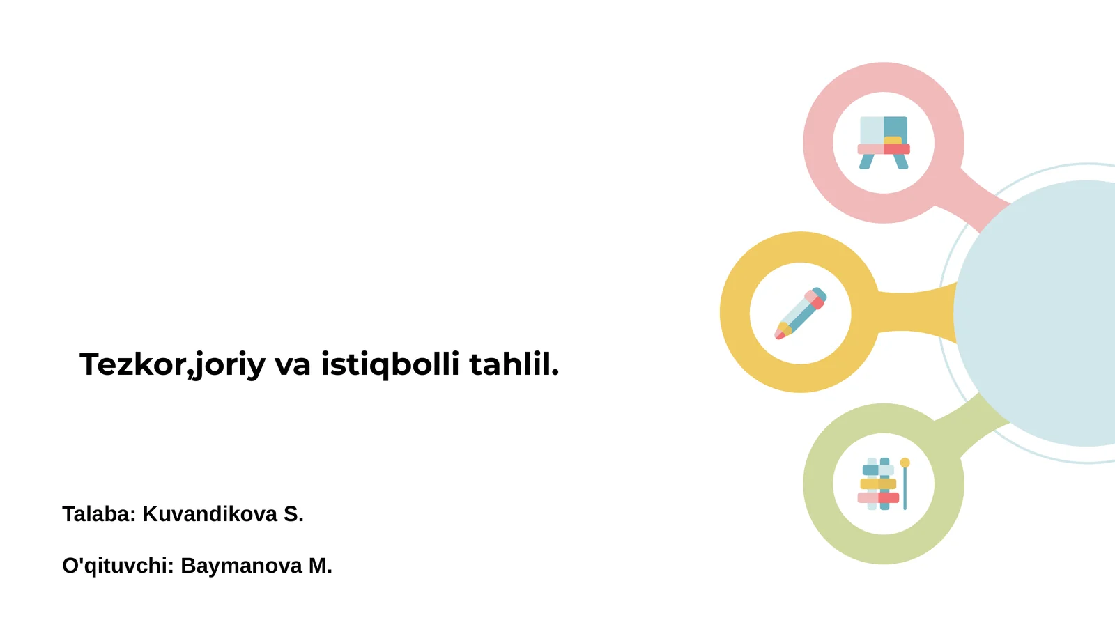 Tezkor, joriy va istiqbolli tahlil