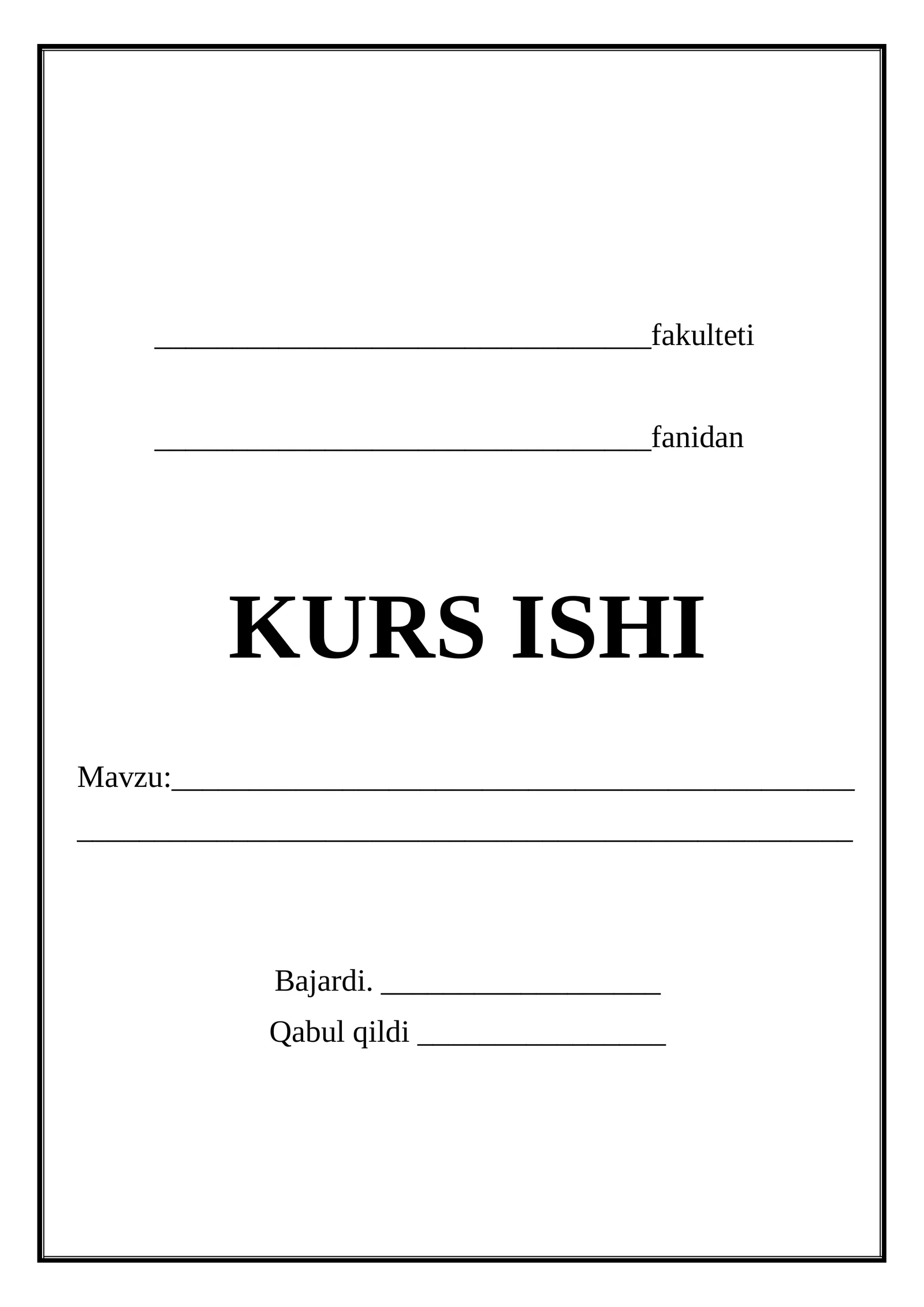 KURS ISHI YUZI