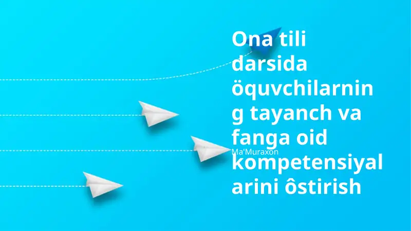 Ma'Muraxon, O'zbek tilidagi fanlar bo'yicha malakalar va öğrencilerin dil becerilerini geliştirmeyi amaçlayan bir kaynaktır