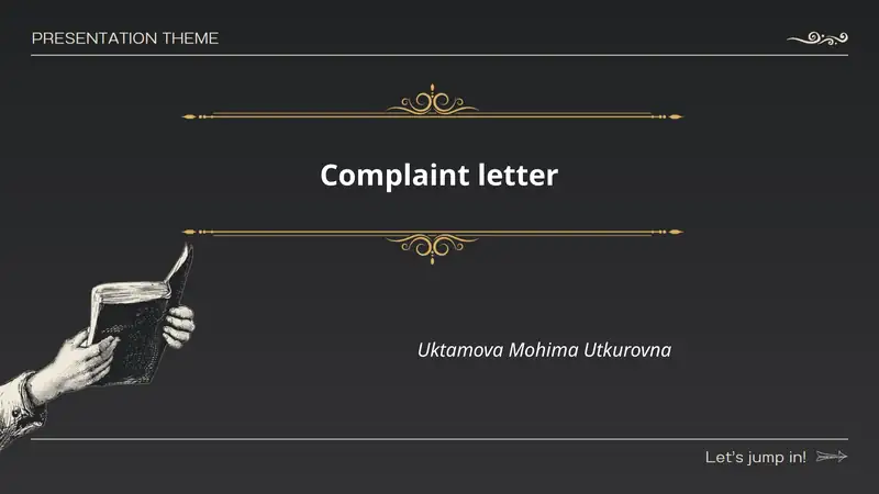 Complaint letter