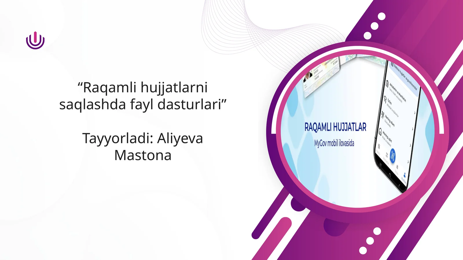 Raqamli hujjatlarni saqlashda fayl dasturlari