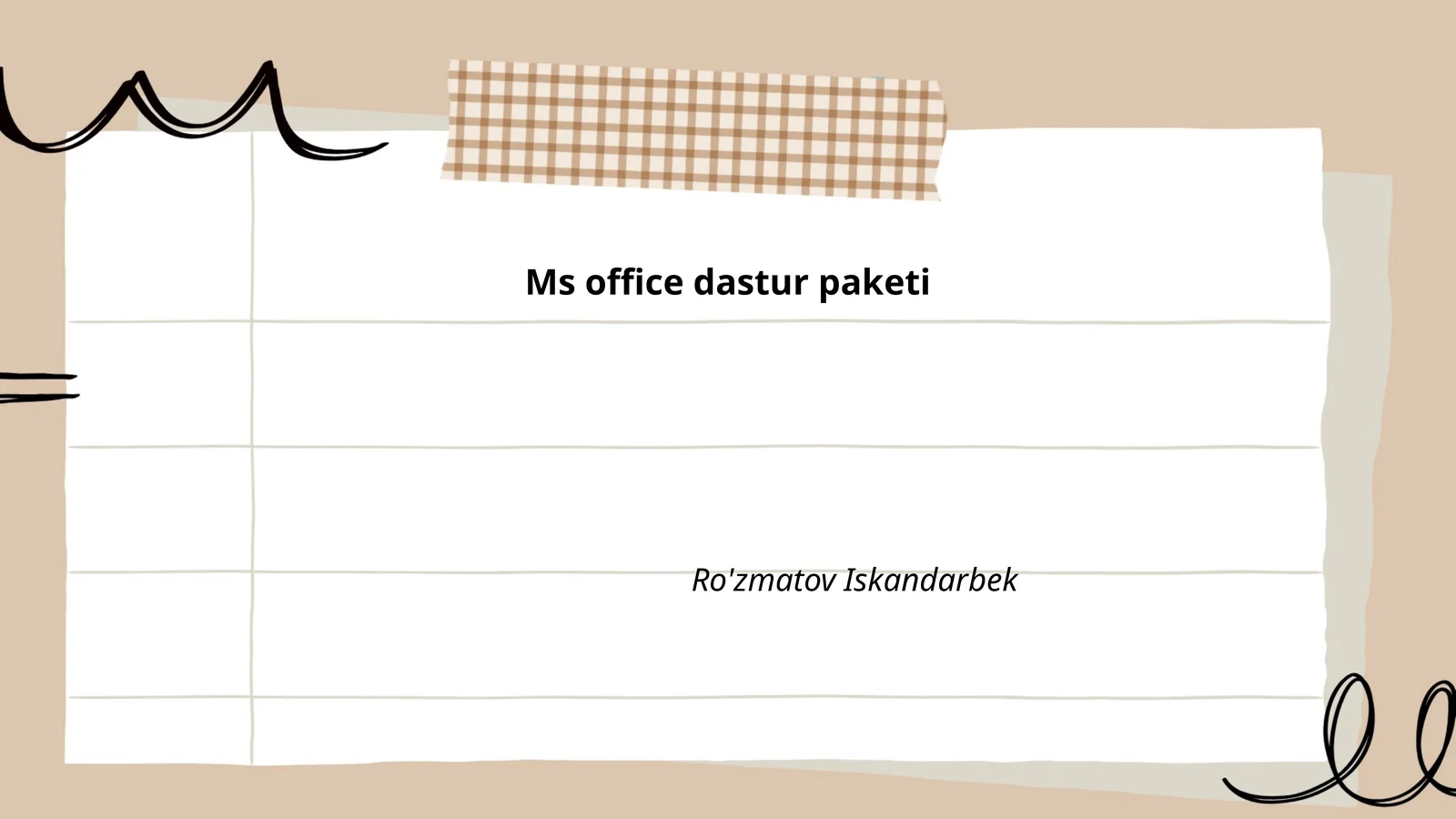 Ms office dastur paketi