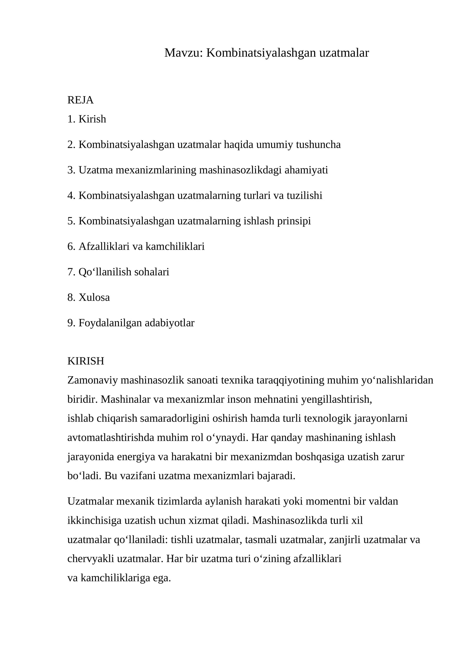 Kombinatsiyalashgan uzatmalar