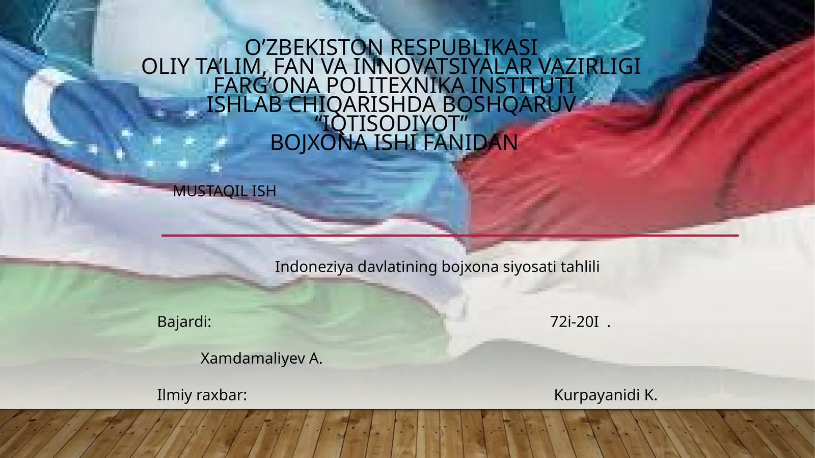 Indoneziya davlatining bojxona siyosati tahlili