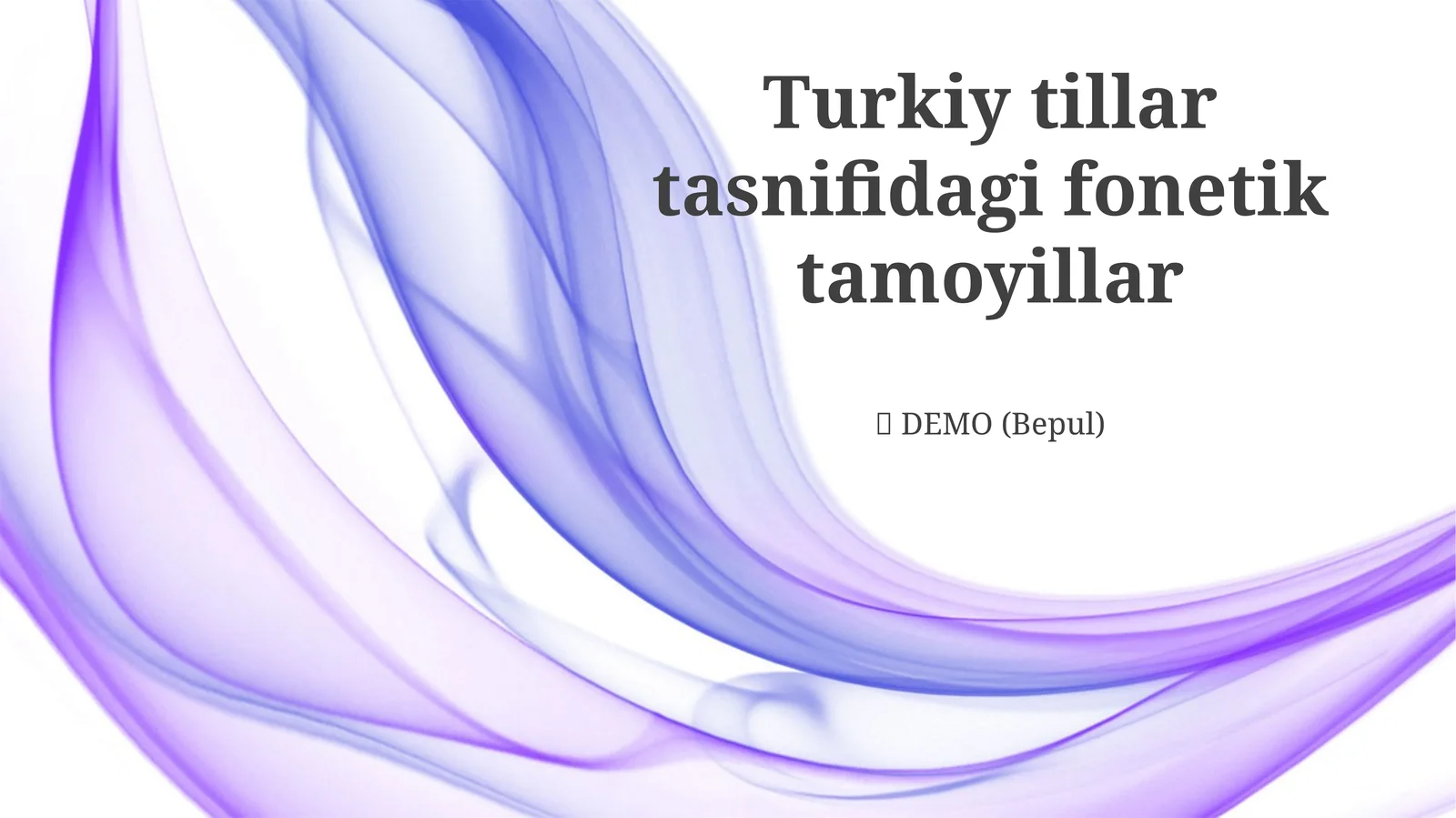 Turkiy tillar tasnifidagi fonetik tamoyillar