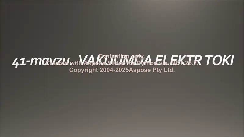 Vakuumda Elektr Toki