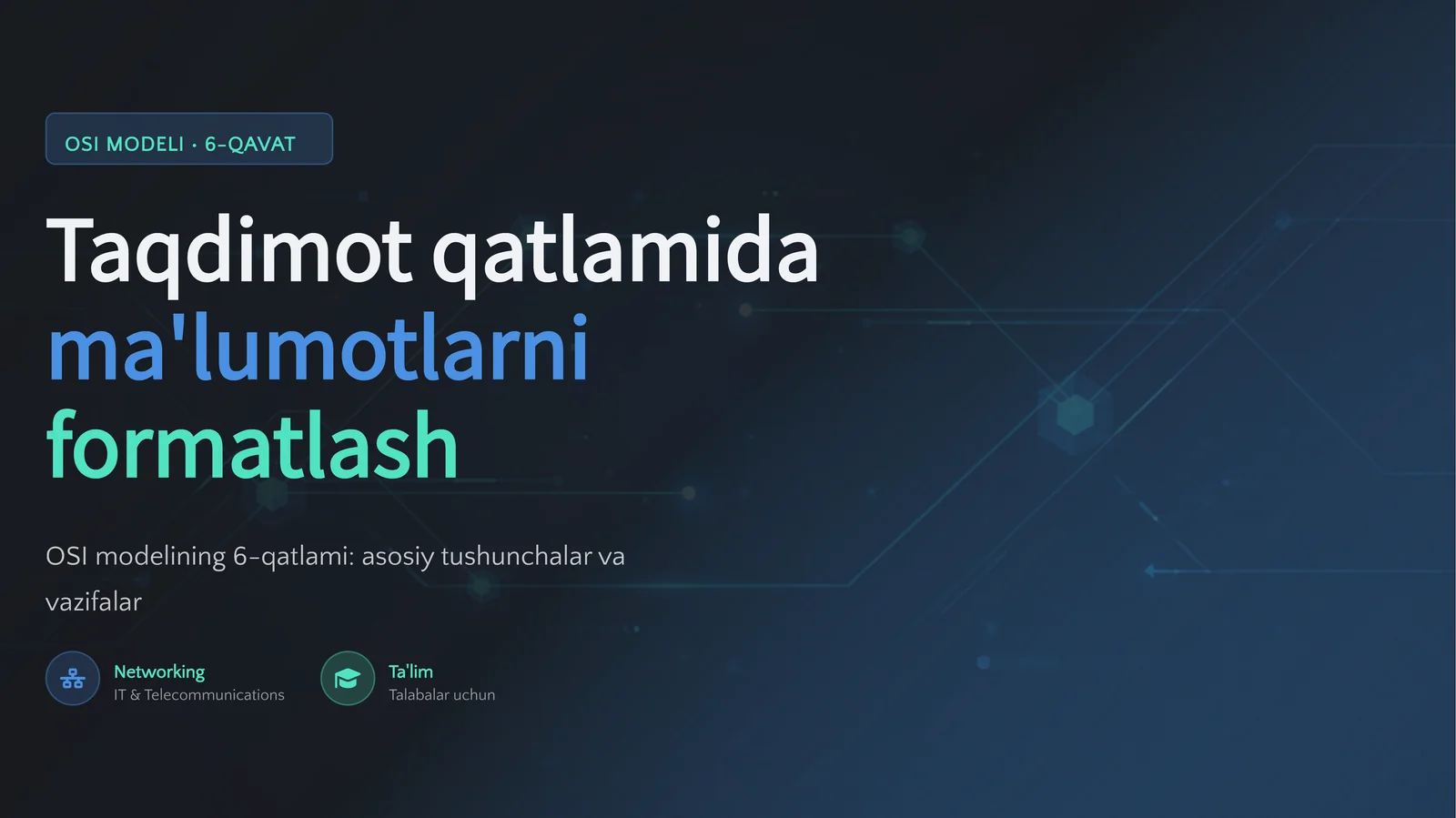 OSI MODELI • 6-QAVAT