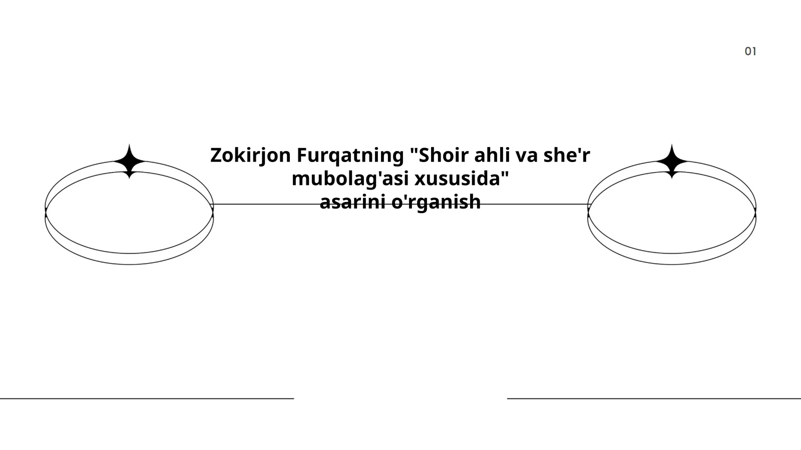 "Shoir ahli va she'r mubolag'asi xususida" asarini o'rganish
