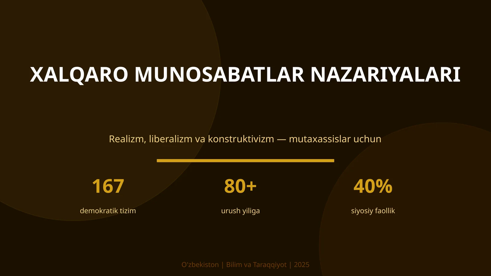 XALQARO MUNOSABATLAR NAZARIYALARI