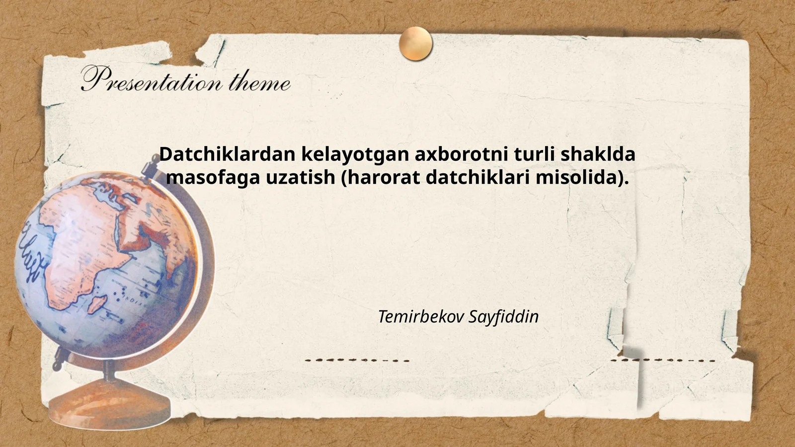 Datchiklardan kelayotgan axborotni turli shaklda masofaga uzatish (harorat datchiklari misolida)