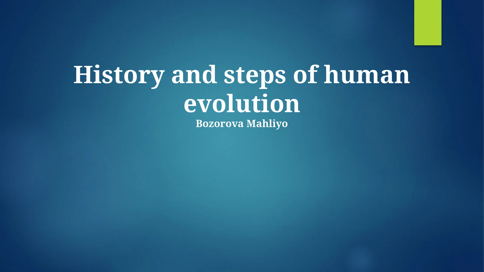 Bozorova Mahliyo