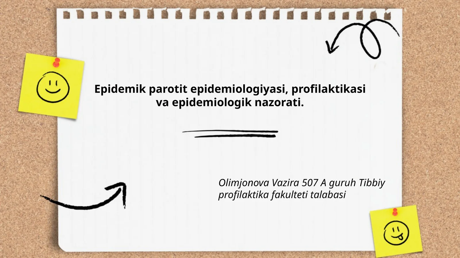 Epidemik parotit epidemiologiyasi, profilaktikasi va epidemiologik nazorati