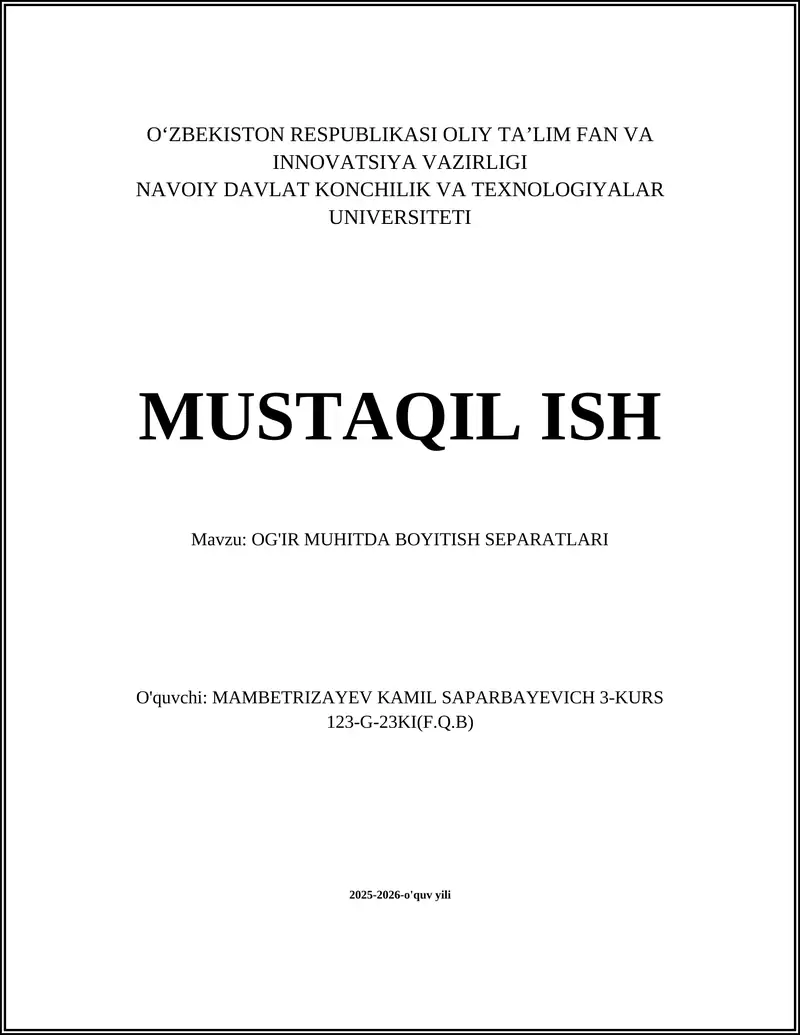 Og'ir kimyoviy muhitlarda ishlashga mo'ljallangan separatorlarning materiallari va korroziyaga chidamliligi