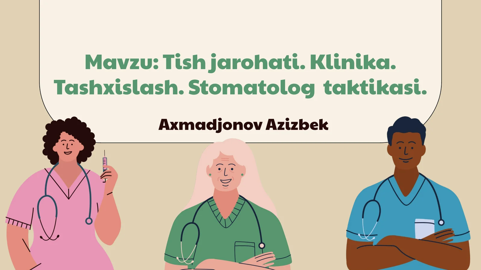 Tish jarohati. Klinika. Tashxislash. Stomatolog taktikasi