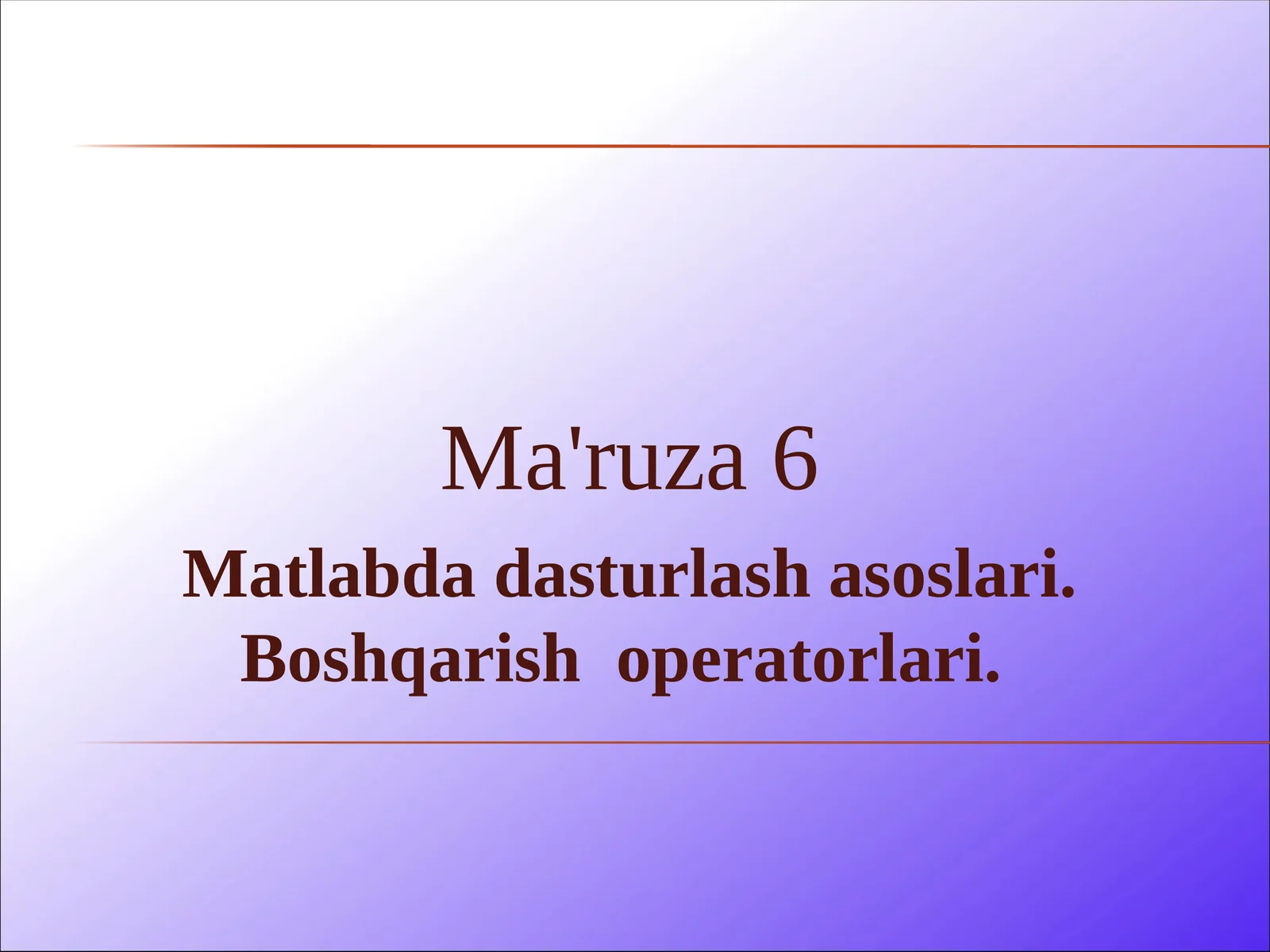 matlabda dasturlash asoslari