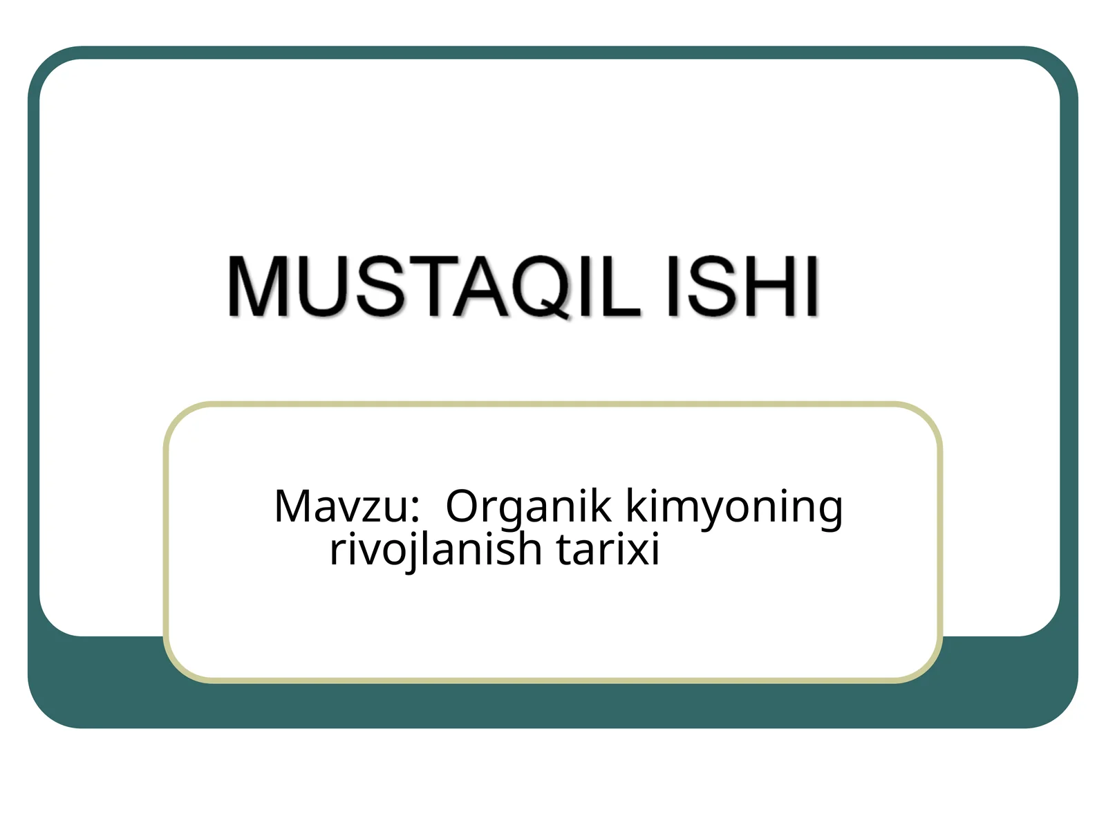 Organik kimyo tarixi