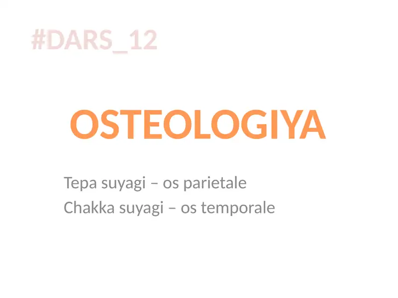 OSTEOLOGIYA