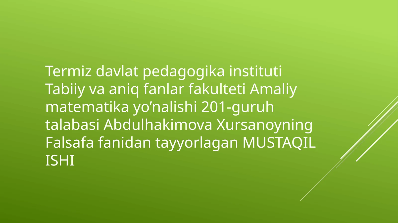 Noklassik ontologiya ning yo'nalishlari va mohiyati