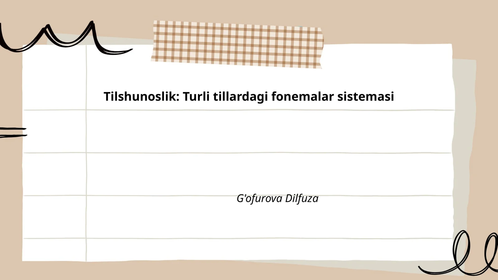 Tilshunoslik: Turli tillardagi fonemalar sistemasi