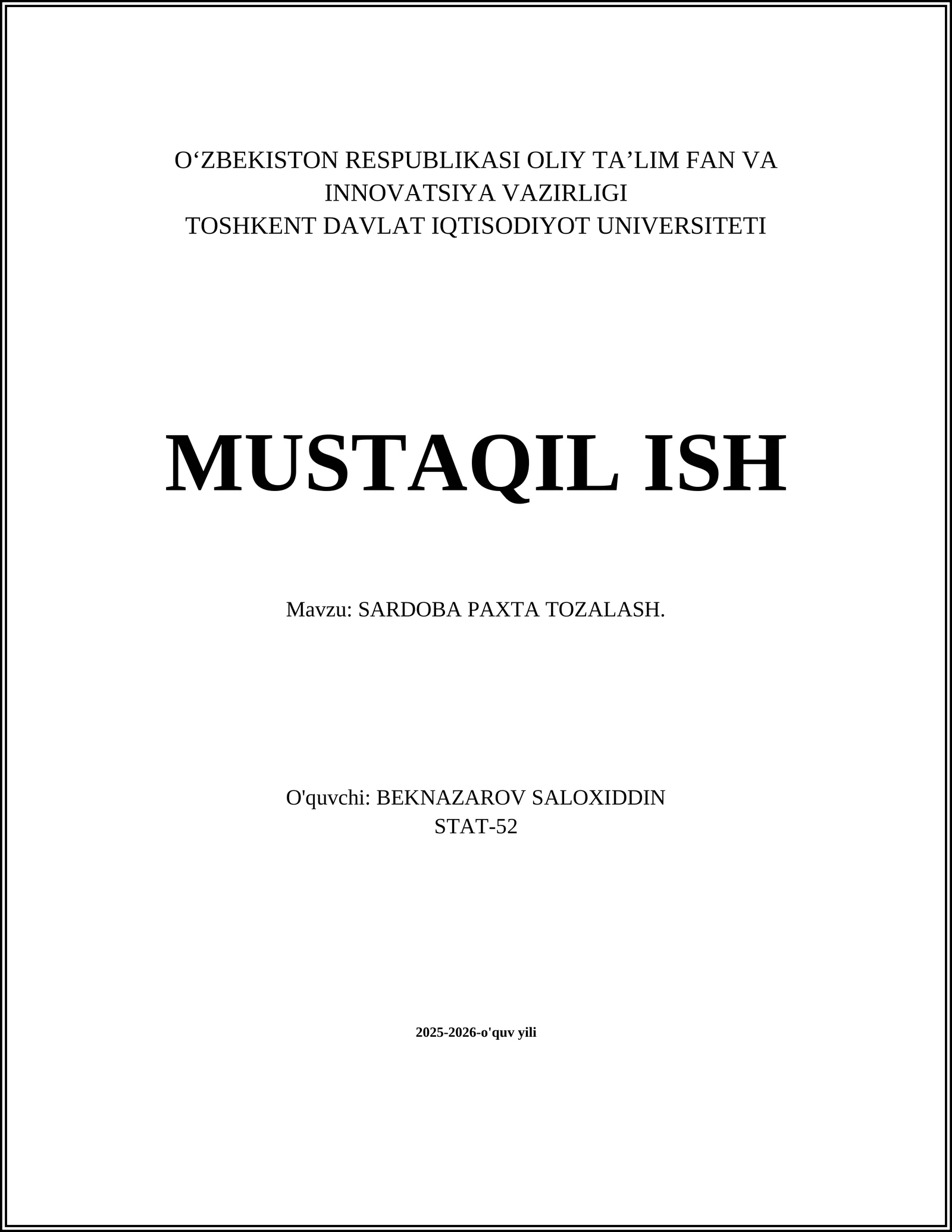 Sardoba Paxta Tozalash Zavodi