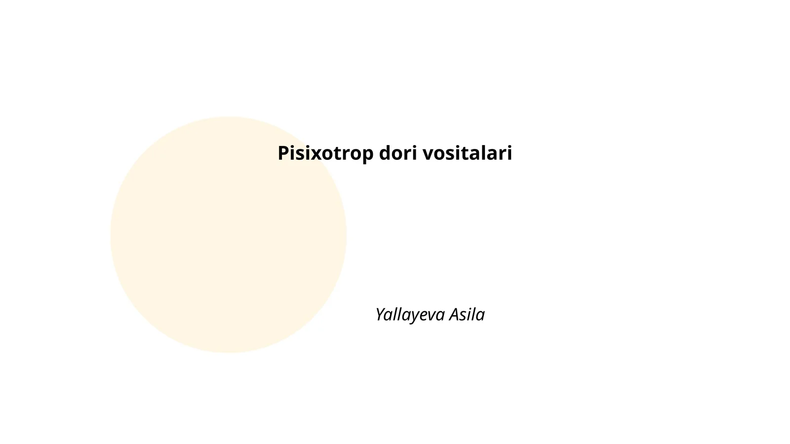 Pisixotrop dori vositalari