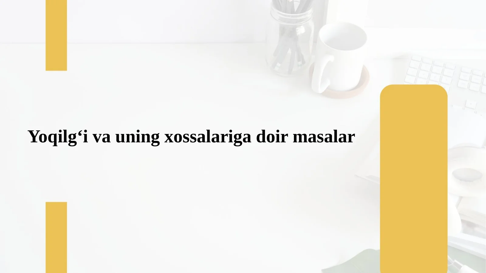 Yoqilg‘i va uning xossalariga doir masalar
