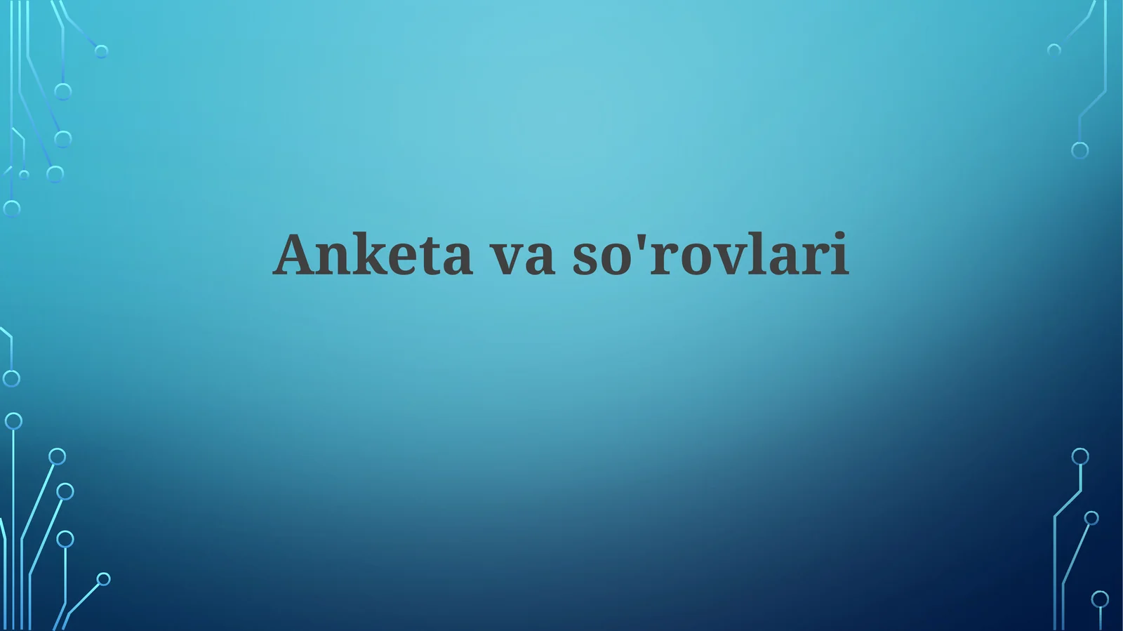 Anketavaso'rovlari