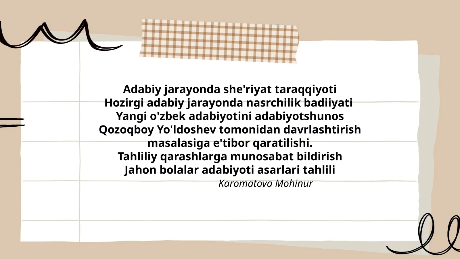 Adabiy jarayonda she'riyat taraqqiyoti