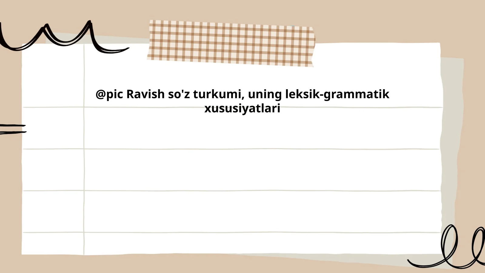 Ravish so'z turkumi, uning leksik-grammatik xususiyatlari