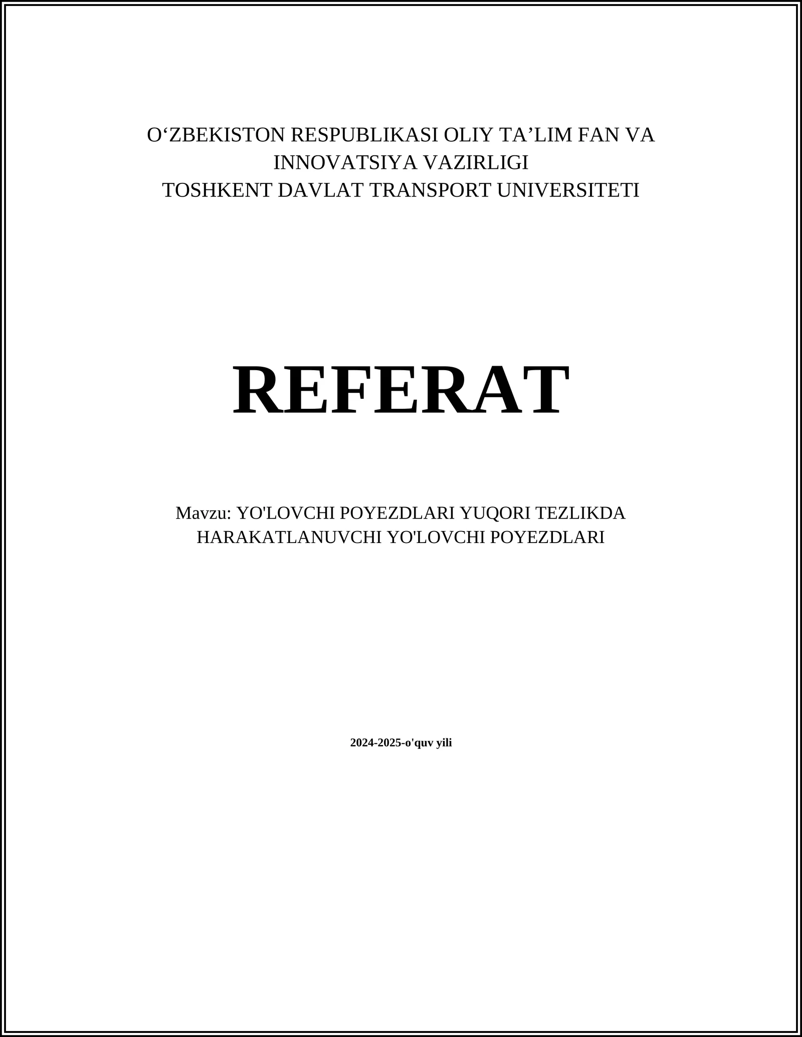 Tezkor hududiy poezdlar tizimi