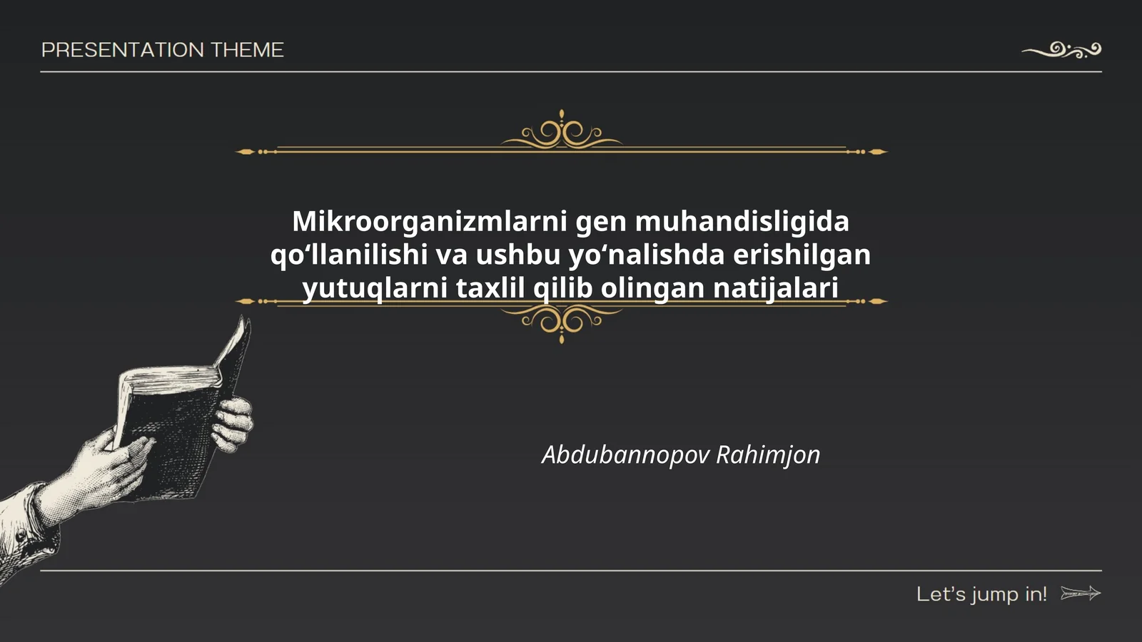 Mikroorganizmlarni gen muhandisligida qoʻllanilishi va ushbu yoʻnalishda erishilgan yutuqlarni taxlil qilib olingan natijalari
