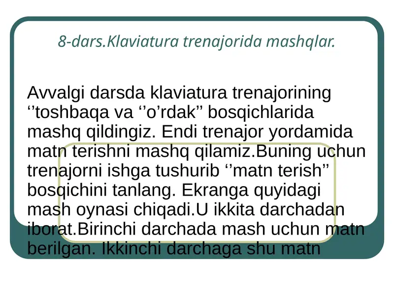 Klaviatura Trenajori