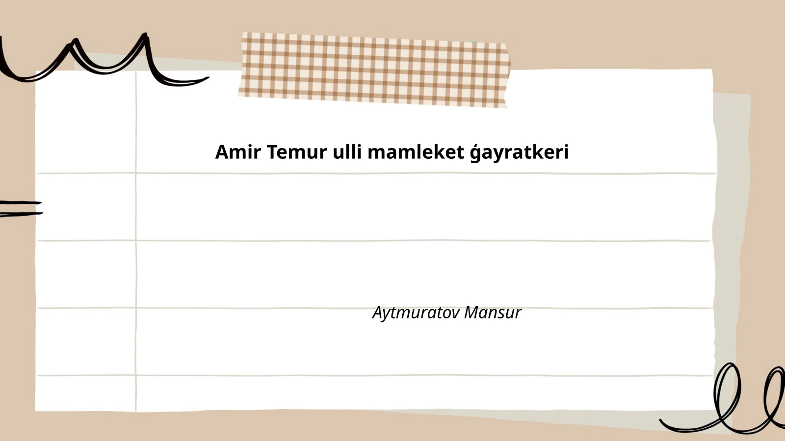 Amir Temur ulli mamleket ģayratkeri