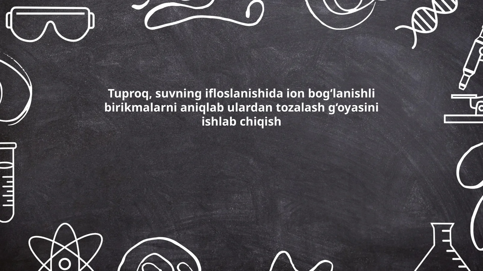 Tuproqdagi ion bog‘lanishli birikmalarni aniqlash