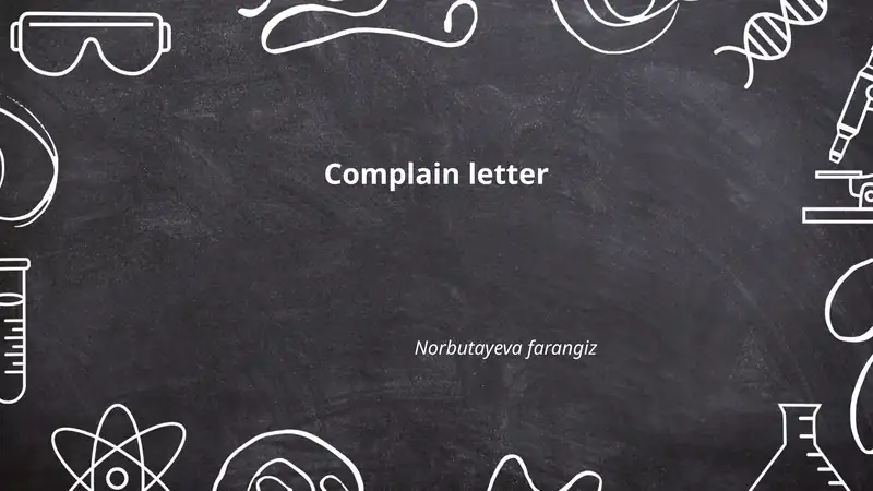 Complain letter