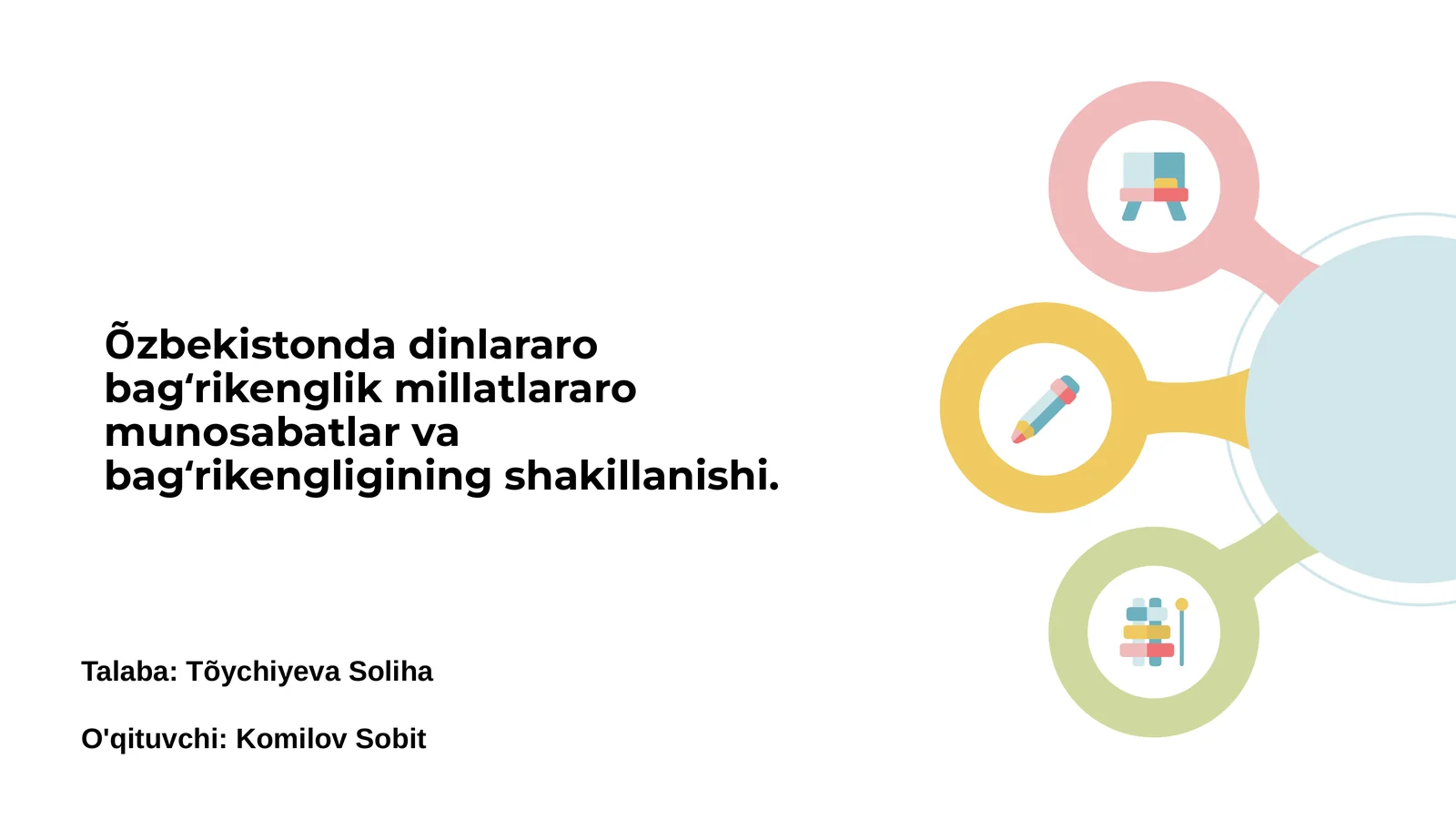 O'zbekistonda dinlararo bag'rikenglik millatlararo munosabatlar va bag'rikengligining shakillanishi