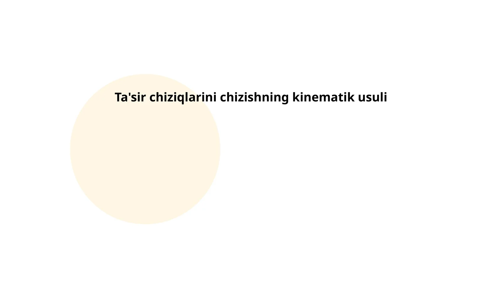 Ta'sir chiziqlarini chizish