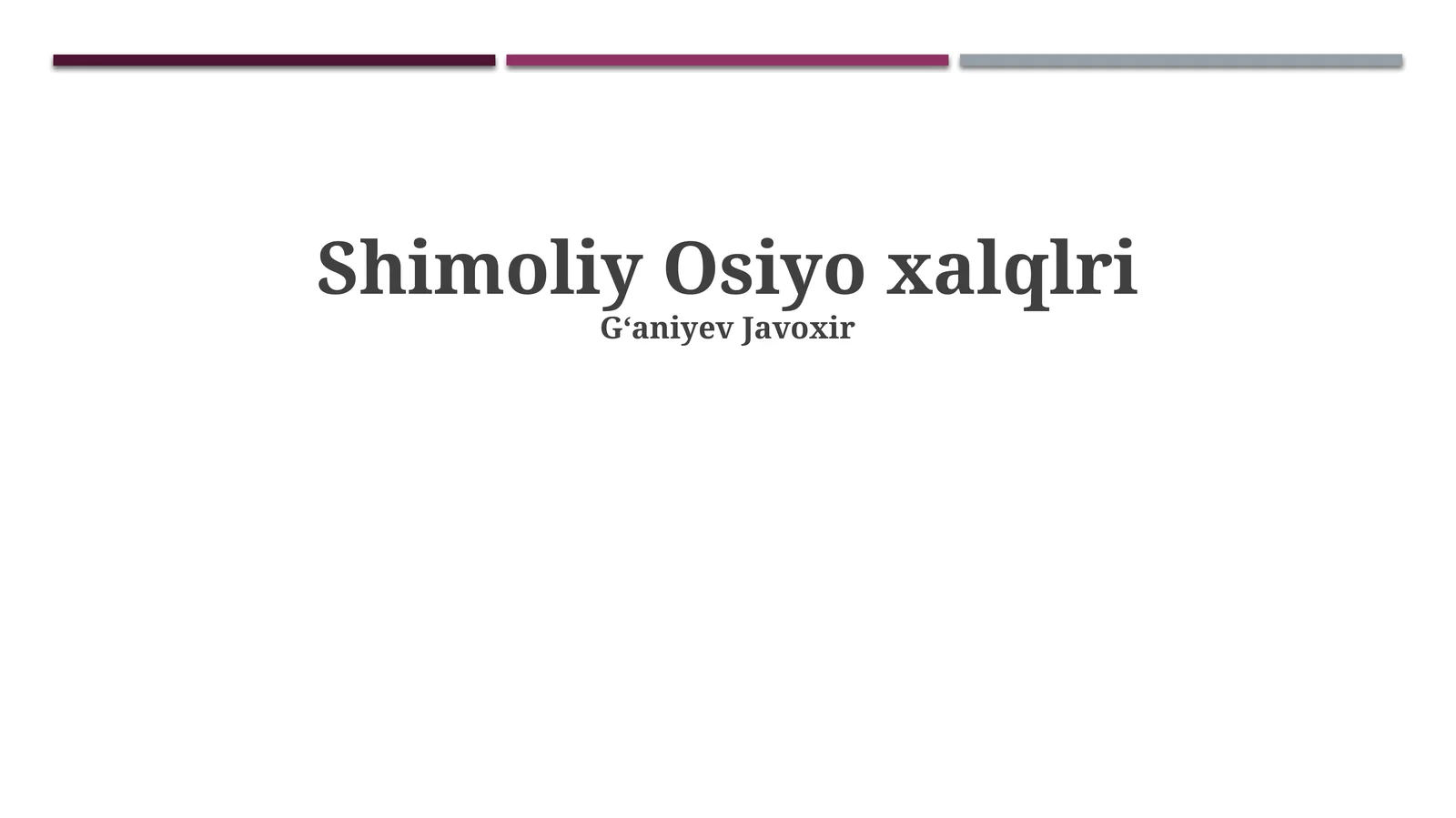 Shimoliy Osiyo xalqlri