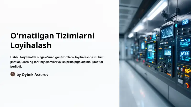 O'rnatilgan Tizimlarni Loyihalash