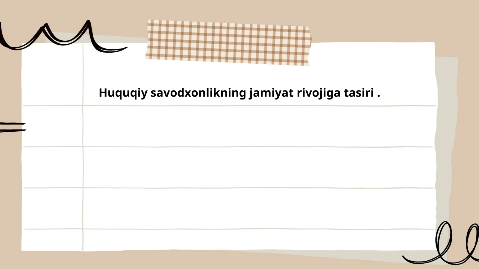 Huquqiy savodxonlikning jamiyat rivojiga tasiri