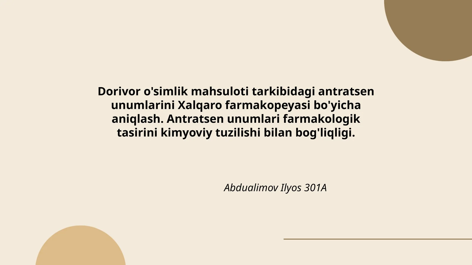 Dorivor o'simlik mahsuloti