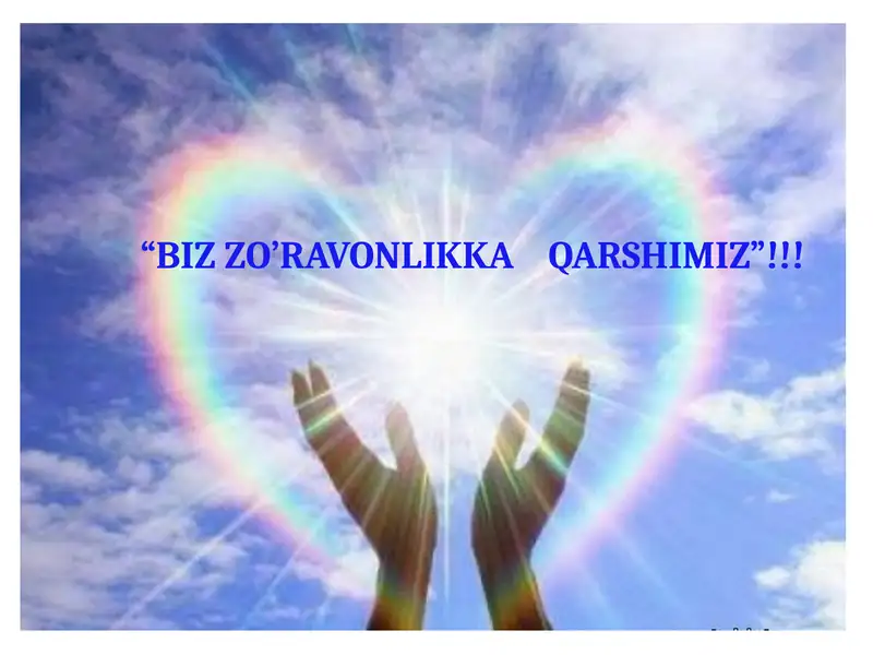 Biz zo'ravonlikka qarshimiz